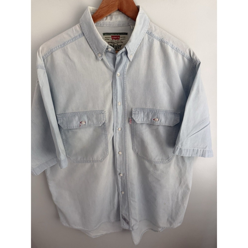90' s Levis Mens M Long Sleeve Button Down Work Shirt